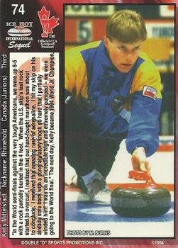 1994 Ice Hot International Sequel #74 Kelly Mittelstadt Back